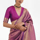 Byzantium Purple Kanjivaram Soft Woven Silk Saree