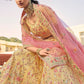Daffodil Yellow Lehenga Choli with Zari, Dori,  Swarvoski, Thread & Zarkan work