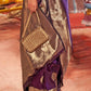 Beige Brown Handloom Woven Art Silk Saree with Brocade Blouse