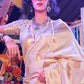 Beige Brown Handloom Woven Art Silk Saree with Brocade Blouse