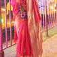 Beige Brown Handloom Woven Art Silk Saree with Brocade Blouse