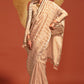 Beige Brown Handwoven Viscose Designer Saree