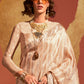 Beige Brown Handwoven Viscose Designer Saree