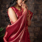 Raspberry Red Woven Kanjivaram Silk Saree