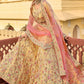Daffodil Yellow Lehenga Choli with Zari, Dori,  Swarvoski, Thread & Zarkan work