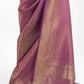 Byzantium Purple Kanjivaram Soft Woven Silk Saree