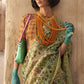 Apple Green Floral Printed Tissue Handloom Saree