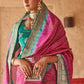 Fuschia Pink Bandhani Design Silk Saree with Jacquard Border & Pallu