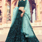 Black & Green Designer Lehenga Choli with Sequins work