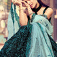 Black & Green Designer Lehenga Choli with Sequins work