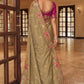 Hits Pure Soft Silk Weaving Embroidery Saree Elegant Festive Party Wear