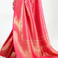 Hot Pink Woven Kanjivaram Silk Saree : Limited Edition