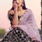 Black & Pink Designer Lehenga Choli with Sequins work