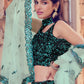 Black & Green Designer Lehenga Choli with Sequins work