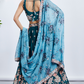Pure Georgette Sequins And Thread Embroidery Lehenga Choli