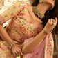 Aureolin Yellow Art Silk Lehenga Choli with Zari, Sequins, Swarvoski & Zarkan work