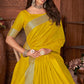 Aureolin Yellow Zari Woven Tussar Silk Saree
