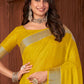 Aureolin Yellow Zari Woven Tussar Silk Saree