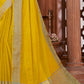 Aureolin Yellow Zari Woven Tussar Silk Saree