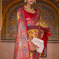 Yellow & Red Patola Printed Designer Silk Saree