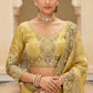 Golden Yellow Tissue Silk Saree with Intricate Embroidered Border