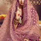 Wine Pink Georgette Bridal Lehenga Choli with Resham and Jari Embroidery (Pre-Order)