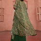 Forest Green Georgette Sharara Choli with Embroidery work