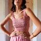 Ballet Slipper Pink Georgette Sharara Choli with Embroidery work