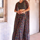 Shades Of Blue Georgette Sharara Choli with Embroidery work