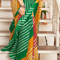 Yellow & Green Leheriya Printed Cotton Saree : Top Pick