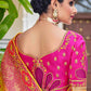 Yellow & Pink Floral Zari Woven Banarasi Silk Saree with Embroidered Blouse: Top Pick