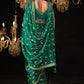 Teal Green Satin Silk Saree Embellished with Stone,Sequin,Embroidery & Zarkan work