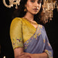 Amethyst Purple Satin Silk Saree Embellished with Stone,Sequin,Embroidery & Zarkan work
