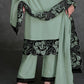 Aquamarine Green Organza Silk Salwar Suit