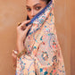 Beige Brown Patola Printed Tissue Silk Saree with Designer Blouse