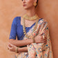 Beige Brown Patola Printed Tissue Silk Saree with Designer Blouse
