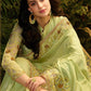 Olive Green Designer Embroidered Saree