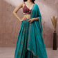 Teal Blue Georgette Lehenga Choli with Heavy Sequins & Coding Thread Embroidery work