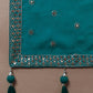 Teal Blue Georgette Lehenga Choli with Heavy Sequins & Coding Thread Embroidery work