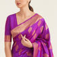 Royal Purple Zari Butta Woven Banasari Silk Saree