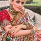 Pearl White Patan Patola Silk Saree with Embroidered Blouse