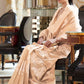 Tortilla Brown Lucknowi Chikankari Weaving Silk Saree
