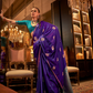 Pure Satin Handloom Silk Saree with Luxurious Weaving Detail
