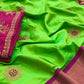 Kelly Green Woven Paithani Saree
