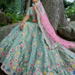 Alice Blue Tissue Silk Lehenga Choli With Heavy Embroidered Hand work: Wedding Edition