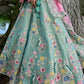 Alice Blue Tissue Silk Lehenga Choli With Heavy Embroidered Hand work: Wedding Edition