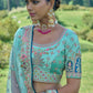 Aqua Blue Banarasi Silk Lehenga Choli With Heavy Embroidered Hand work: Wedding Edition