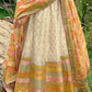 White & Pink Georgette Silk lehenga with Stone,Thread,Resham & Heavy Embroidery work