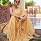 Wheat Brown Zari Woven Leheriya Georgette Saree