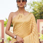 Wheat Brown Zari Woven Leheriya Georgette Saree